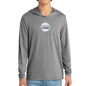 Bulk Tri-Blend Hoodies & Sweatshirts Men's Gym Workout Active Long <b>Sleeve</b> Pullover Lightweight Hoodies Custom - Product Image 3