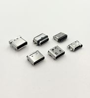 6-Pin USB Tipe C konektor SMT perempuan 3A -30C ~ 80C untuk Router saklar Server jaringan komputer