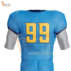 Meilleures ventes 2024 - Tenues de football américain pour hommes adultes respirantes de haute qualité 100% polyester - Personnalisation du nom et des couleurs de l'équipe - Product Image 4