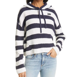 Sudadera cálida de Invierno para mujer, Jersey cómodo y transpirable con logotipo personalizado, ropa de calle con hombros caídos para mujer - Product Image 5