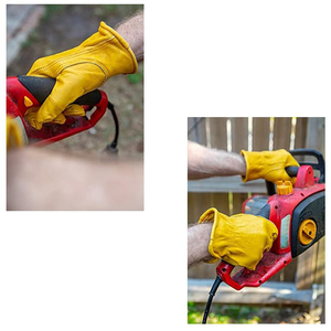 Nouveautés Gants de conducteur de travaux de construction en cuir de vachette grain durable Protection des mains Gants de conduite de travail industriel - Product Image 5