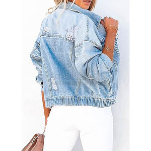 Vêtements d'hiver Femmes Jeans Veste Design Personnalisé Imprimé Femmes Jeans Veste Top Vente Femmes Jeans Veste - Product Image 5