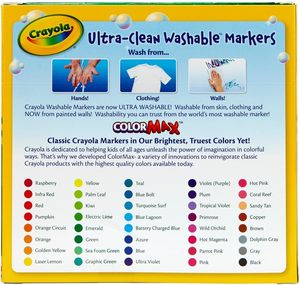 Marqueurs lavables Crayola Ultra Clean (40 pièces), marqueurs colorés à pointe large pour enfants, ensemble de marqueurs pour livre de coloriage et art, cadeaux pour enfants - Product Image 3