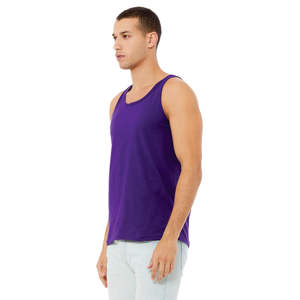 Maillot de vente au détail 100% Airlume en coton peigné et essoré à anneaux 32 simple 4.2 oz Team Purple unisexe Tank - Product Image 2
