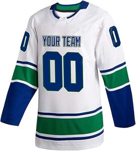 Camisetas de hockey personalizadas, rayas sublimadas con nombre de equipo y número, apliques bordados, ropa de hockey sobre hielo - Product Image 4