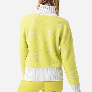 Suéter de mujer bordado personalizado 2025, ropa fina de cuello completo para exteriores para otoño e invierno con colocación de logotipo frontal - Product Image 2