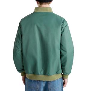 แจ็คเก็ตบอมเบอร์ผู้ชายดีไซน์ใหม่สำหรับฤดูหนาว คอตั้ง โลโก้ด้านหน้า ซับในไนลอนซาติน 100% สไตล์ไฮสตรีท - Product Image 6