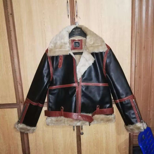 Hot Selling Best Winter Men's Sheepskin Fur Customized Design Bomber Embroidery Plus Size Overcoat <b>Smart</b> Leather <b>Jackets</b> - Product Image 1