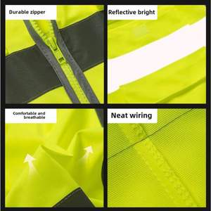 Gilet de sécurité hautement réfléchissant Gilet de construction personnalisable Logo Gilet réfléchissant personnalisé du fabricant professionnel - Product Image 3