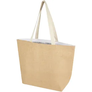 Sac fourre-tout isotherme en jute 12L – Produit promotionnel durable - Product Image 1
