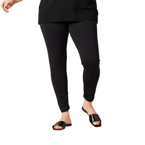 Leggings pour femmes en tricot à taille haute, coupe régulière, taille élastique, yoga, respirant, antibactérien, décontracté, OEM, sans couture - Product Image 4