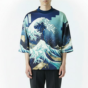 เสื้อยืดโอเวอร์ไซส์ทรงบ็อกซี่สำหรับผู้ชาย ผ้าฝ้ายพรีเมียม พิมพ์ลายได้ตามต้องการ สไตล์ลำลองแนวสตรีทแฟชั่น - Product Image 1