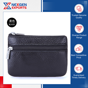 Venta Exclusiva, Calidad Confiable, Alta Demanda, Cartera de Cuero Genuino con Opción de Logotipo Personalizado, Cierre de Cremallera Resistente, Cantidad al por Mayor - Product Image 5