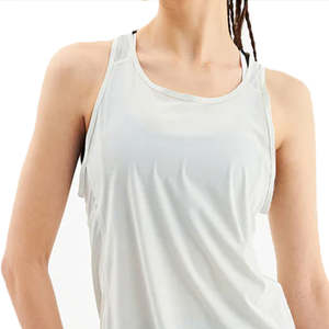 Débardeurs de sport pour femmes à col rond, couleur unie, en tissu jersey respirant et à séchage rapide, vente chaude OEM - Product Image 5