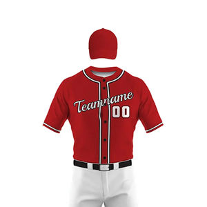 Uniformes de béisbol de alta calidad para hombres y mujeres, camiseta de béisbol en blanco de Color sólido de calidad Premium, uniforme de béisbol de manga corta - Product Image 5