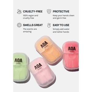 A3shop AOA Fogli di Sapone per Mani alla Pesca, Lavaggio Mani Pratico e Rinfrescante - Product Image 6