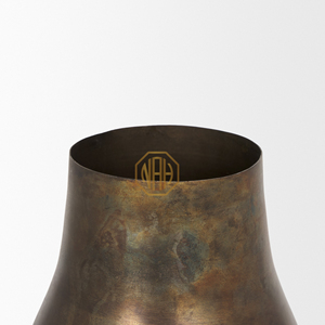 Moyen Vase En Métal Doré Oxydé Pot De Fleur Décoratif Vintage Salon Bureau Mariage Événement Décor Fournisseur En Gros Export - Product Image 2