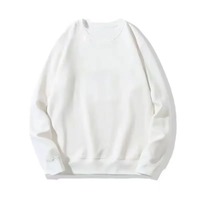 2025 automne nouvelle couleur unie col rond sweat décontracté pour hommes et femmes coupe ample intérieur Couple polyvalent haut à manches longues
