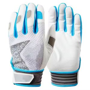 Sublimación Logo Diseño Puño corto Guantes de bateo de béisbol Jóvenes Niños Hombres Entrenamiento personalizado Cuero Béisbol Softball Guantes - Product Image 1