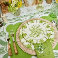 Lot de 4 dessous-de-plat/serviettes de table en rotin écologiques de forme ronde, accessoires de table tissés, emballés en carton, vente en gros, provenance Vietnam
