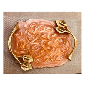 Plateau de service de rivière époxy forme ronde pour ustensiles de cuisine et restaurants planche de charcuterie en résine époxy à vendre - Product Image 2