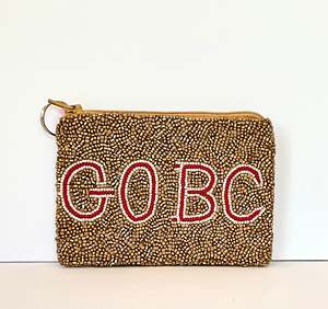 Boston College for Eagles Maroon Gold Design Monedero con cuentas Personalizable Algodón Alumni Regalo a granel Venta al por mayor Spirit Gear MOQ - Product Image 1