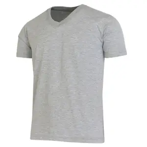 Camiseta personalizada de cuello redondo para hombre, Camisa lisa de gran tamaño, 100% algodón, 220 Gsm, venta al por mayor - Product Image 1