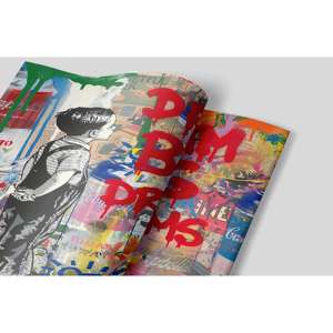 Toile imprimée avec graffiti Banksy : Œuvre d'art « Dream Big Boy », AFFICHE Roulée - Product Image 1