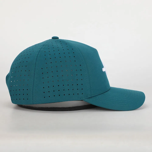 Casquette de golf personnalisée du fabricant VN 5 panneaux avec trous découpés au laser Logo brodé en 3D Étiquette tissée Casquette étanche à fermeture arrière - Product Image 4