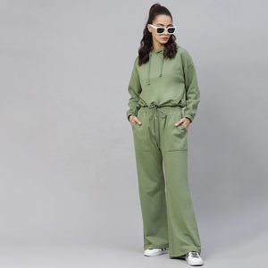 Ensemble de survêtement tendance pour homme, streetwear décontracté, deux pièces, confortable, 100% coton, respirant, veste à capuche et pantalon de jogging - Product Image 1