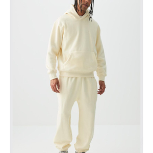 Baggy Tracksuits Hoodie Blank Heavyweight Oversized Windbreaker Unisex Sweatsuit 100% Cotton Tracksuits Men - Product Image 2