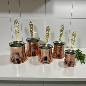 Copper Classic 5-Piece Traditional Kitchen Coffee <b>Pot</b> <b>Set</b> Ceramic Glass Plastic Metal Handle for <b>Tea</b> Milk Drinkware Gift Heat - Product Image 1