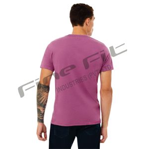 T-shirt en poly coton confortable et visible pour hommes, personnalisé pour la mode de conception de sonnerie à impression bouffante avec tissu tricoté - Product Image 4