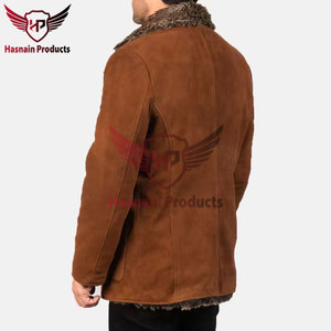 European Design Men's Faux <b>Fur</b> Leather Blazer Classic Style Skinny Fit High Quality Plus Size Coats - Product Image 5
