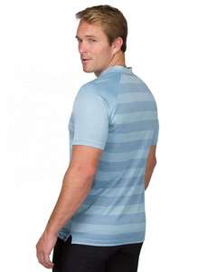 Camiseta Polo sin cuello 88% poliéster 12% spandex nuevo diseño sublimado para hombres Polo de golf sin cuello de secado rápido - Product Image 4