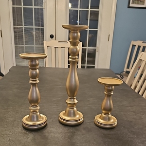 <b>Brass</b> Tall Candle Holders for Home Centerpieces, Weddings, - Product Image 3
