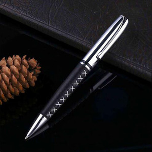 DBK-BP5 stylo à bille torsadé en métal classique de haute qualité stylo en cuir promotionnel - Product Image 4