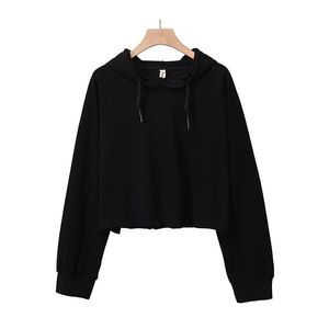 เสื้อฮู้ดตัวสั้นประดับพลอยเทียมโลโก้ตามสั่งสำหรับทุกเพศ - Product Image 5