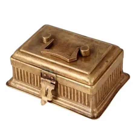 Luxury New Design Vintage Brass Jewelry Box with Handle Storage Box Jewelry Display use Wedding Gift Items SNF-342