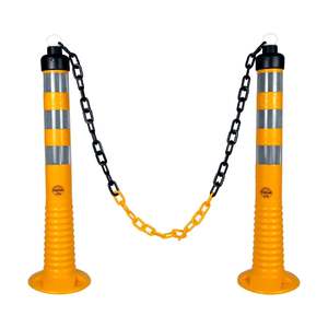 Juego de 75 delimitadores de seguridad amarillos de 8 cm - Product Image 1
