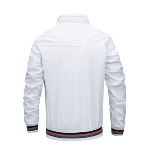 Men's Light <b>Weight</b> Windbreaker Bomber Jacket Elastic Collar Polyester Nylon <b>Stand</b> Pockets Zipper Maternity Feature Wholesale - Product Image 6