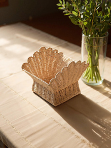 Cesta de algas marinas hecha a mano de nuevo diseño con borde festoneado para almacenamiento en el hogar y organizador decorativo de Vietnam - Product Image 3