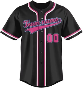 OEM Trendy Baseball Softball Uniform Shirts Breathable Quick Dry <b>Light</b> Weight Plus Size Unisex Team Name Number Jersey - Product Image 1