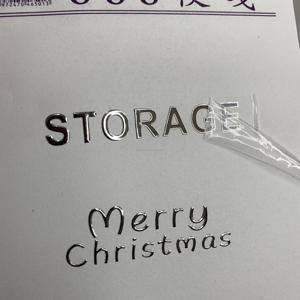 Etiqueta de Cristal con Impresión por Transferencia UV, Estampado Dorado, Película Desprendible, Personalizada en Cualquier Tamaño, Letras Reservadas, Etiqueta Metálica Irregular - Product Image 6