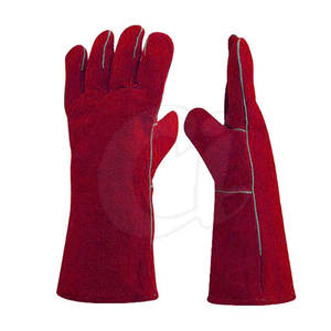 Guantes de soldador al por mayor de etiqueta privada, guantes de soldador de cuero personalizados con su propio diseño - Product Image 1