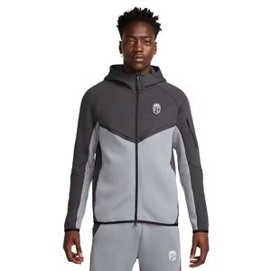Veste à capuche zippée intégrale en polaire technique pour homme, couleur anthracite, légère, chaude, vêtements de sport d'entraînement, vêtements de sport haut de gamme - Product Image 3