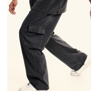 Nouveau luxe lavé jambes larges hommes Baggy Track pantalon décontracté survêtement pantalon pour hommes pantalon ample pantalon de survêtement homme pantalon - Product Image 3