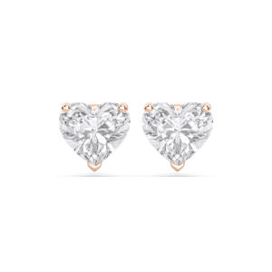 4.00 CT E-F/VVS-VS coeur coupe Moissanite pierre trois broches ensemble boucle d'oreille en or massif pour unisexe - Product Image 3