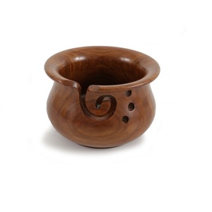 Cuenco de hilo de madera personalizado para ganchillo, cuenco de tejer de gran tamaño, 7 "x 4" pulgadas, producto de uso y venta hecho a mano, estilo japonés - Product Image 5