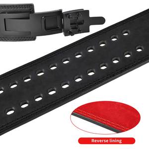 Cinturón de palanca de soporte de cintura ancha para levantamiento de pesas Powerlifting Gym Barbell Squat Deadlift Fitness Equipo de protección Aleación Vaca Hide - Product Image 2